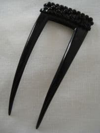 Victorian Black Celluloid with French Jet Haircomb (SOLD)