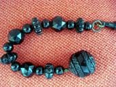 Victorian Carved Whitby Jet Beads Decorative Piece -Antique Accessory (SOLD)