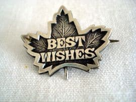 Victorian Silver Greetings Brooch - 'Best Wishes' (SOLD)