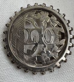 Victorian Silver Name Brooch - ALICE - 1890