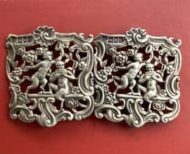 Victorian Sterling Silver Nurses Double Buckle - Hallmarked Birmingham 1900 - Pan and Satyr