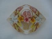Vintage 1940's 'Basket of Flowers' Reverse Carved Lucite Brooch (SOLD)