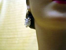 Vintage 1950's - 1960's Austrian Crystal Bead Cluster Earrings