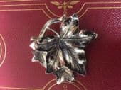 Vintage 1960's Ivy Leaf Brooch signed Exquisite - hint of Copper metallic Finish(Larger Size) (Sold)