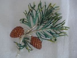 Vintage 1960s signed Exquisite Brooch - Pine Cones &  Needles (SOLD)