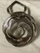 Vintage 1970s  Waves Scarf Clip in Silver Plated Metal