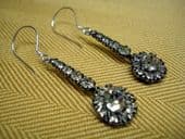 Vintage and Antique Diamante, White Paste and Crystal Bridal Earrings