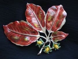 Vintage Exquisite Brooch - 1960's Copper Beech Brooch by Exquisite