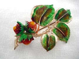 Vintage Exquisite Brooch - 1960's Hazel Leaf Brooch By Exquisite (SOLD)