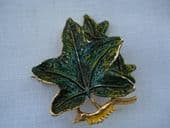 Vintage Exquisite Brooch -1960's Ivy Leaves Brooch signed 'Exquisite' (Small Size) SOLD