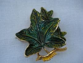 Vintage Exquisite Brooch -1960's Ivy Leaves Brooch signed 'Exquisite' (Small Size) SOLD