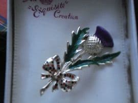 Vintage Exquisite Brooch - 1960's Scottish Large Thistle Brooch signed 'Exquisite' (SOLD)