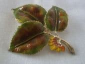 Vintage Exquisite Brooch - 1960s Elm Leaf Brooch signed Exquisite (SOLD)