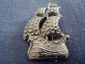 Vintage Galleon Brooch