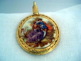 Vintage Handbag Holder in Genuine Limoges Porcelain (sold)