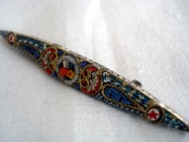 Vintage Micro Mosaic Bar Pin In a Florentine Style Circa 1920s(Sold)