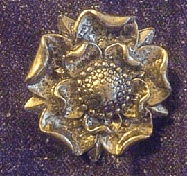 Vintage Miracle Brooch - Silvertone Tudor Rose Brooch by Miracle (SOLD)