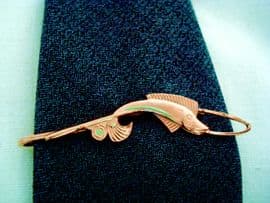 Vintage signed STRATTON Fish on Line Tie Clasp (SOLD)