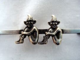 Vintage Sterling Silver Pin with Two Pixies(Sold)