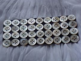 White Mother of Pearl Buttons circa 1900 - 1920 (SOLD)
