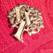 Women's Institute Brooch - Silver Oak Tree Pin -WI Silver Badge  SOLD