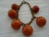 WOW! 1940's/1950's BAKELITE BALL CHARM BRACELET (Sorry this item is sold)