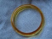 Yellow Bakelite Bangle circa 1930's/40's (SOLD)