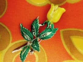 Yellow Rose Brooch - Vintage Pin (SOLD)
