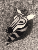 Zelda the Zany Zebra - Lmited edition Zebra Brooch by Erstwilder (SOLD)