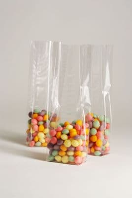 CELLOPHANE BLOCK BOTTOM 'BROWNIE' SWEET BAGS - WITH CARD