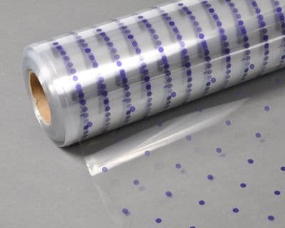 CELLOPHANE FLORIST WRAP ROLLS DOT DESIGN FLOWER GIFT FILM ROLL 80cm 800mm WIDE