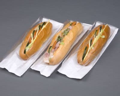 FILM FRONTED PAPER BAGUETTE BAGS WITH DISPLAY WINDOW