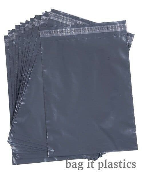 Mailing Bags Different Sizes Grey Postal Sacks Plastic Envelopes Pack