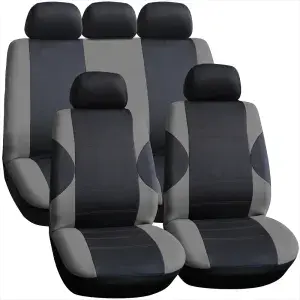 Black & Grey Seat Cover Set