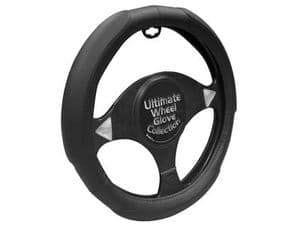 Black Soft Jumbo Grip Steering Wheel Cover/Glove (SWWG11)
