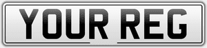 Front Car Number/Registration Plate With Border