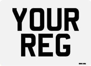 Front Square Car Number/Registration Plate