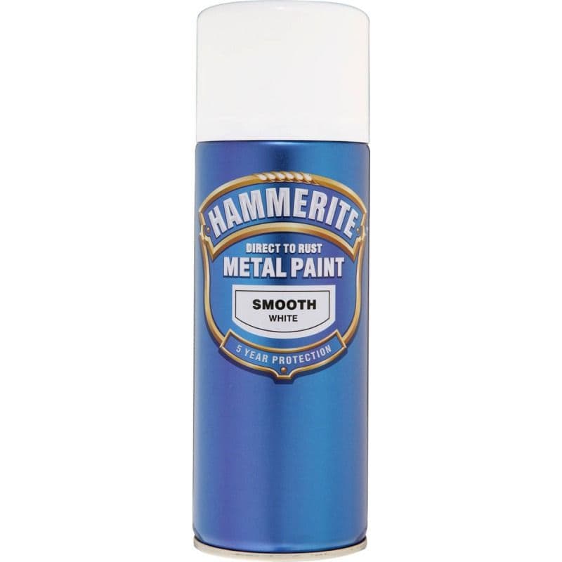Hammerite Metal Paint Smooth White Aerosol 400ml