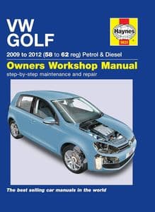 Haynes Manual Volkswagen/VW Golf 2009 To 2013 Petrol & Diesel