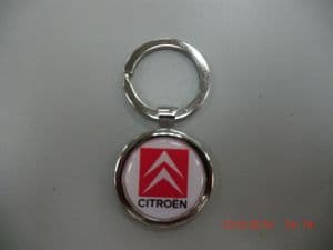 HIGH QUALITY CHROME CITROEN KEYRING