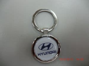 HIGH QUALITY CHROME HYUNDAI KEYRING
