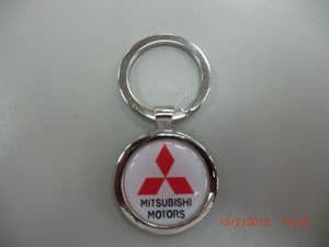 HIGH QUALITY CHROME MITSUBISHI KEYRING