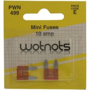 Mini Blade Fuse 10 Amp (Pair)