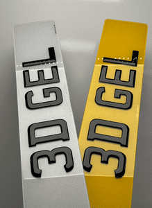 Pair Of 3D Gel Number/Registration Plates