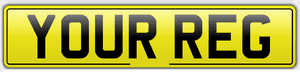 Rear Car Number/Registration Plate With Border