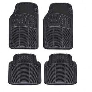 Universal 4 Piece Black Rubber Mat Set