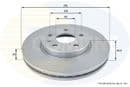 Vauxhall Astra 1.4 Petrol 2010 To 2015 Front Brake Disc