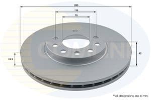 Vauxhall Zafira B 1.6 Petrol 2009 To 2013 Front Brake Disc