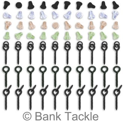 70 Piece Hook Stop and Bait Screw Set