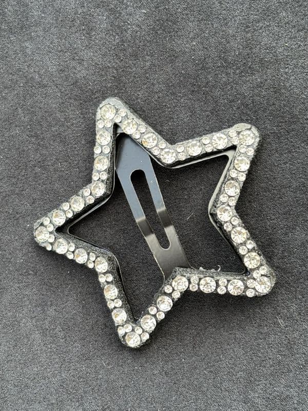 Sparkling Star Snap Hair Clip with Rhinestones